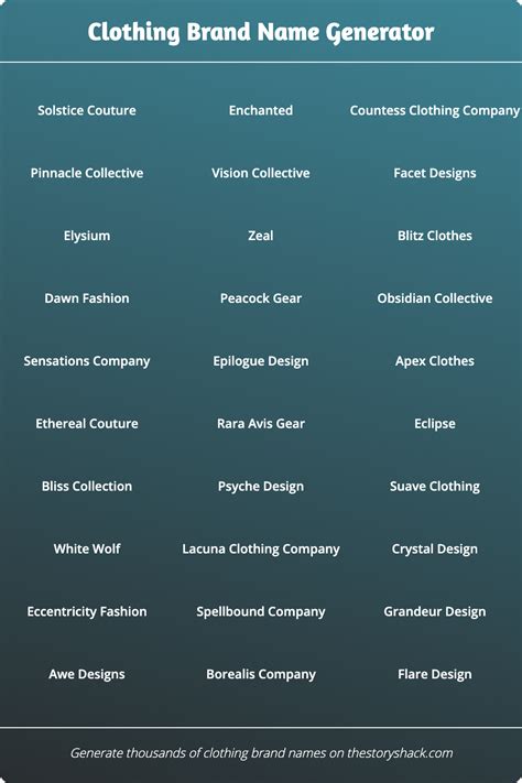 fake clothing button name - fashion brand names generator.